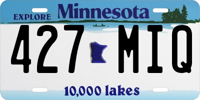 MN license plate 427MIQ
