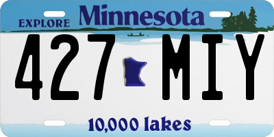MN license plate 427MIY