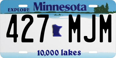 MN license plate 427MJM