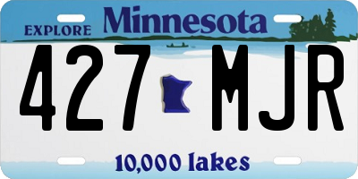 MN license plate 427MJR