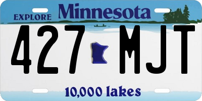 MN license plate 427MJT