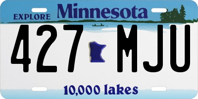MN license plate 427MJU