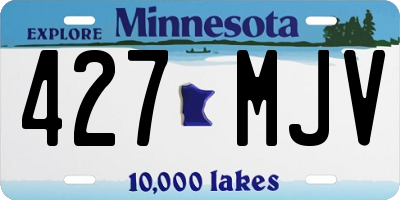 MN license plate 427MJV