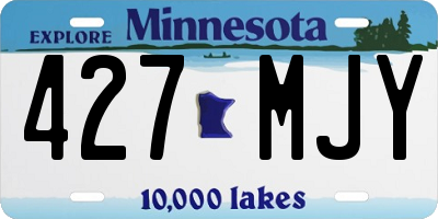 MN license plate 427MJY