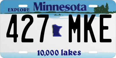 MN license plate 427MKE