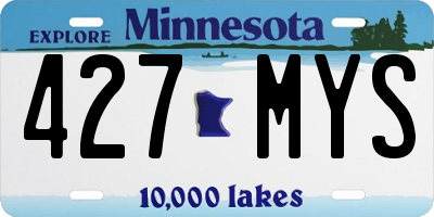 MN license plate 427MYS