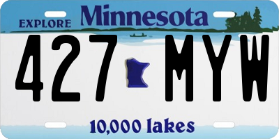 MN license plate 427MYW