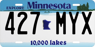 MN license plate 427MYX