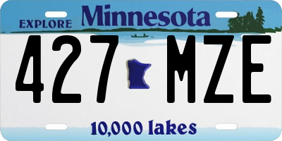 MN license plate 427MZE