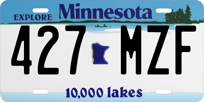 MN license plate 427MZF