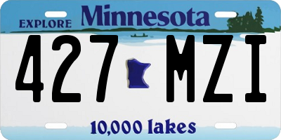 MN license plate 427MZI