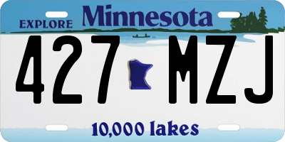 MN license plate 427MZJ