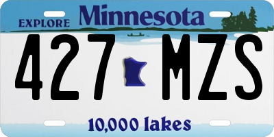 MN license plate 427MZS