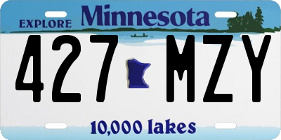 MN license plate 427MZY