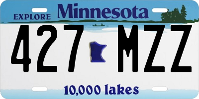 MN license plate 427MZZ