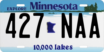 MN license plate 427NAA