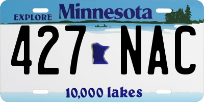 MN license plate 427NAC
