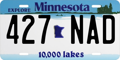 MN license plate 427NAD