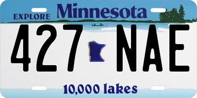 MN license plate 427NAE