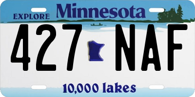 MN license plate 427NAF