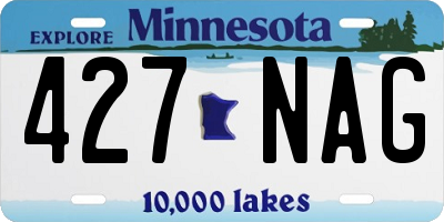 MN license plate 427NAG