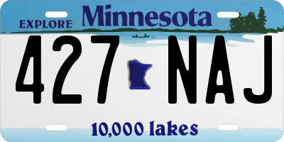 MN license plate 427NAJ