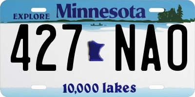 MN license plate 427NAO