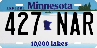 MN license plate 427NAR