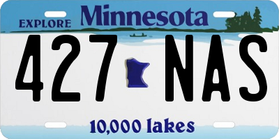 MN license plate 427NAS
