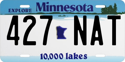 MN license plate 427NAT