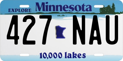 MN license plate 427NAU