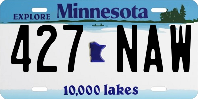 MN license plate 427NAW