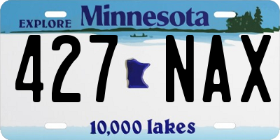 MN license plate 427NAX
