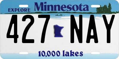 MN license plate 427NAY