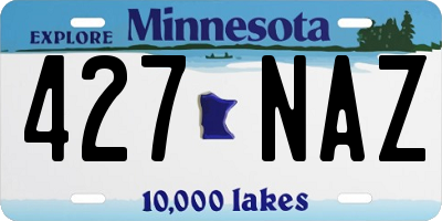 MN license plate 427NAZ