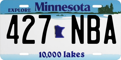 MN license plate 427NBA
