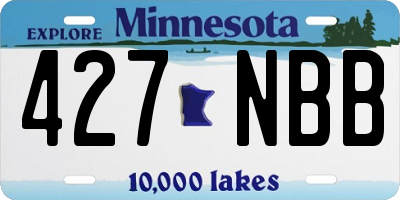MN license plate 427NBB