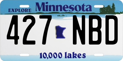 MN license plate 427NBD