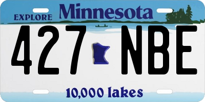MN license plate 427NBE