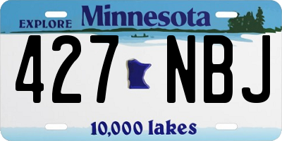 MN license plate 427NBJ