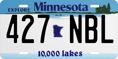 MN license plate 427NBL