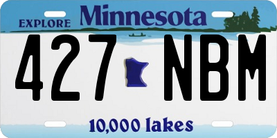 MN license plate 427NBM