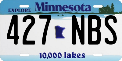 MN license plate 427NBS