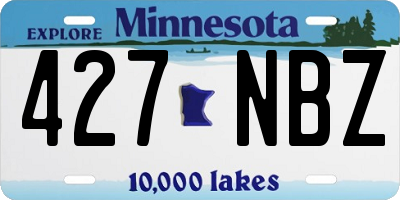 MN license plate 427NBZ