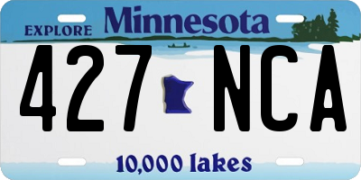MN license plate 427NCA