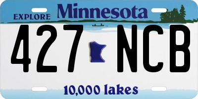 MN license plate 427NCB