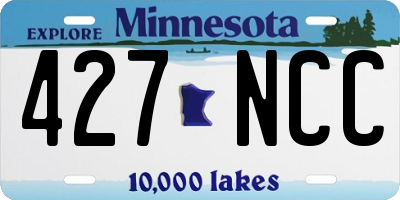 MN license plate 427NCC