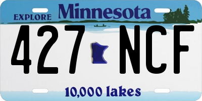 MN license plate 427NCF