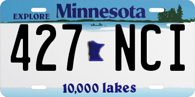 MN license plate 427NCI