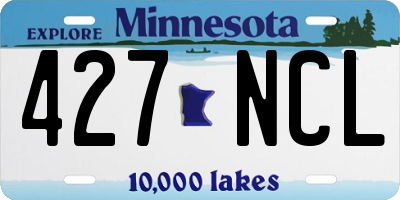 MN license plate 427NCL